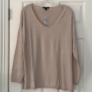 Tan sequined sweater